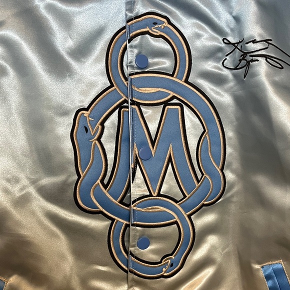 Premium Light Blue Kobe Bryant Legend of the 🐍 Satin Jacket - Picture 9 of 10